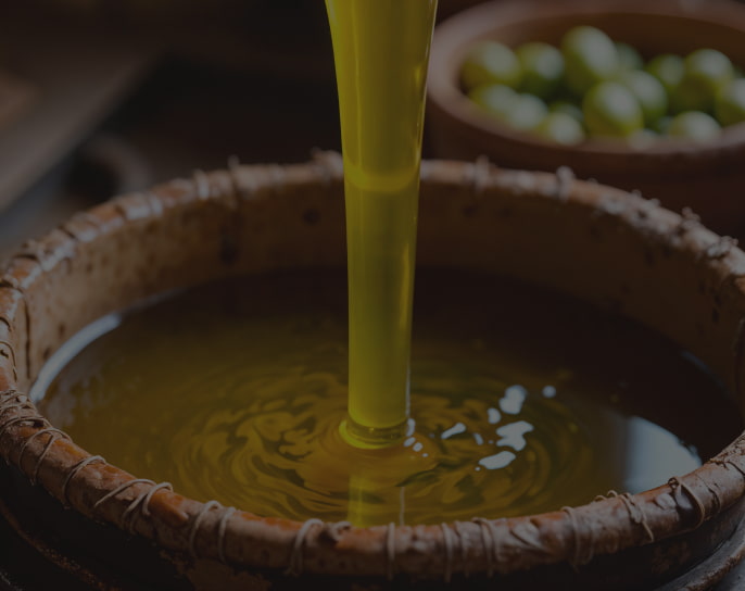 Chorro de aceite de oliva